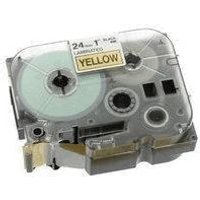 Original Brother P-Touch TZE651 24mm Gloss Tape - Black on Yellow