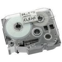Original Brother P-Touch TZE151 24mm Gloss Tape - Black on Clear