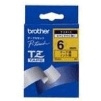 Original Brother P-Touch TZE611 6mm Gloss Tape - Black on Yellow