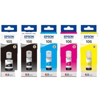 Original Epson 105/6 Ecotank Ink Bottle Multipack