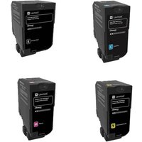 Original Lexmark 74C2HK0 High Capacity Toner Value Pack (B/C/M/Y)