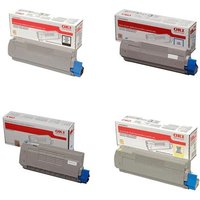 Original Oki 46490608 High Capacity Toner Value Pack (B/C/M/Y)