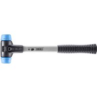 HALDER SIMPLEX Schonhammer Ø 30 mm TPE-soft blau mit verstärkem Tempergussgehäuse und Fiberglasstiel
