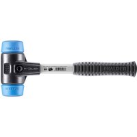 HALDER SIMPLEX Schonhammer Ø 50 mm TPE-soft blau mit verstärkem Tempergussgehäuse und Fiberglasstiel