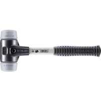 HALDER SIMPLEX Schonhammer Ø 50 mm TPE-mid grau mit verstärkem Tempergussgehäuse und Fiberglasstiel
