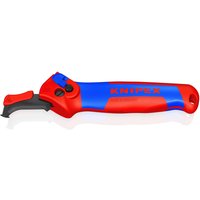 KNIPEX 16 50 145 SB Abmantelungsmesser bis 7 mm Mantelstärke mit Gleitschuh und Ratschenfunktion