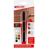 edding 8901 3 x Möbel-Reparatur-Wachs Farbe mahagoni Set