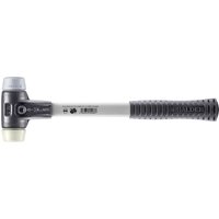 HALDER SIMPLEX Schonhammer Ø 30 mm TPE-mid grau / Nylon mit verstärktem Tempergussgehäuse und Fiberglasstiel