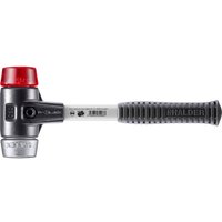HALDER SIMPLEX Schonhammer Ø 50 mm Plastik rot / Weichmetall mit verstärktem Tempergussgehäuse und Fiberglasstiel