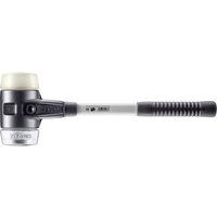 HALDER SIMPLEX Schonhammer Ø 80 mm Nylon / Weichmetall mit verstärktem Tempergussgehäuse und Fiberglasstiel