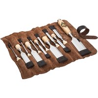 KIRSCHEN Stechbeitelsatz in Ledertasche 12-tlg. 2-4-6-10-12-16-20-24-26-30-40-50 mm 1191002