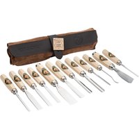 KIRSCHEN Bildhauerbeitelsatz in Ledertasche 12-tlg. mit Achtkantform GALIP 3188000