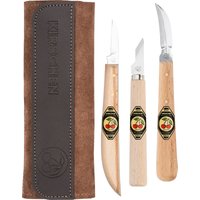Toolchestde 14% Rabatt auf 3teiliges KIRSCHEN Schnitzmesserset in Lederetui