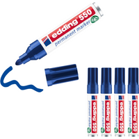 5 x edding 550 Permanentmarker blau im Set