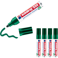 5 x edding 550 Permanentmarker grün im Set
