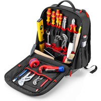 KNIPEX 00 21 51 HK S Werkzeugrucksack Modular X15 Sanitär-Starter bestückt 24-teilig mit Cobra 180 und 250 mm Zangenschlüssel 250 mm TubiX und BiX