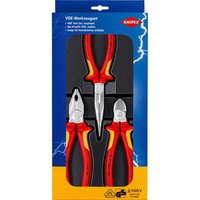 00 20 12 3 Piece VDE Insulated Electricans Pliers Set