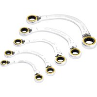 Draper Expert Hi Torq 5 Piece Double Ring Ratchet Half Moon Spanner Set Draper Expert Hi Torq 5 Piece Double Ring Ratchet Half Moon Spanner Set