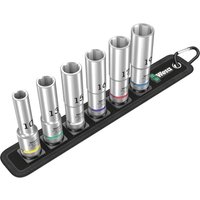 6 Piece 1 2" Drive Deep Hexagon Socket Set on Belt