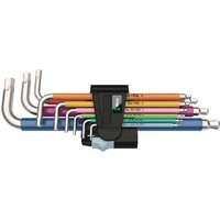 9 Piece Stainless Steel Coded Ball End Hexagon Allen Key Set Metric