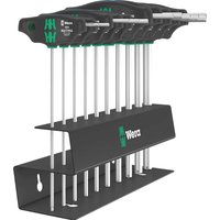 10 Piece 454 10 HF Set Imperial 2 Hex Plus T Handle Set Rack