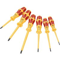 6 Piece 1060 I 1065 Kraftform VDE Slotted Philips Screwdriver Set