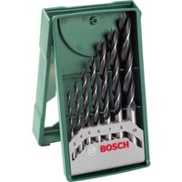 7 Piece Mini X Line Brad Point Wood Drill Bit Set