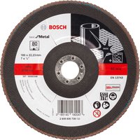 Bosch PRO Zirconium Abrasive Flap Disc 180mm 80g