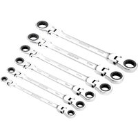 Draper Hi Torq 6 Piece Flexible Head Double Ring Ratchet Spanner Set Draper Hi Torq 6 Piece Flexible Head Double Ring Ratchet Spanner Set