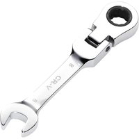 Draper Hi-Torq Stubby Flexible Head Ratchet Combination Spanner 8mm Draper Hi-Torq Stubby Flexible Head Ratchet Combination Spanner 8mm