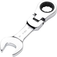 Draper Hi-Torq Stubby Flexible Head Ratchet Combination Spanner 19mm Draper Hi-Torq Stubby Flexible Head Ratchet Combination Spanner 19mm