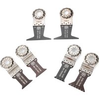 6 Piece Starlock Oscillating Tool Wood Metal E Cut Cutting Blade Set