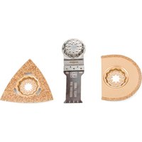 3 Piece Tiling Starlock Oscillating Tool Tile Blade Set