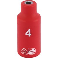 Draper 1/4" Drive VDE Fully Insulated Hexagon Socket Metric 1/4" 4mm Draper 1/4" Drive VDE Fully Insulated Hexagon Socket Metric 1/4" 4mm