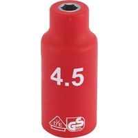 Draper 1/4" Drive VDE Fully Insulated Hexagon Socket Metric 1/4" 4.5mm Draper 1/4" Drive VDE Fully Insulated Hexagon Socket Metric 1/4" 4.5mm
