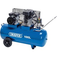 Draper DA100/330 Belt Driven Air Compressor 100 Litre 240v