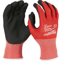 Milwaukee Red Nitrile Gloves, Size 8, Nitrile Coating