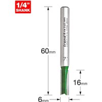 Trend CRAFTPRO Two Flute Straight Router Cutter 6mm 16mm 1/4" Trend CRAFTPRO Two Flute Straight Router Cutter 6mm 16mm 1/4"