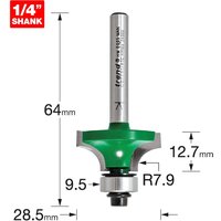 Trend CRAFTPRO Round Over and Ovolo Router Cutter 28.5mm 12.7mm 1/4" Trend CRAFTPRO Round Over and Ovolo Router Cutter 28.5mm 12.7mm 1/4"