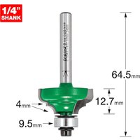 Trend CRAFTPRO Bearing Guided Broken Ogee Quirk Router Cutter 4mm 12.7mm 1/4" Trend CRAFTPRO Bearing Guided Broken Ogee Quirk Router Cutter 4mm 12.7mm 1/4"