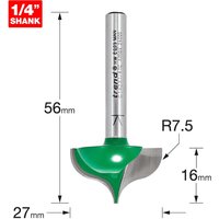Trend CRAFTPRO Ogee Mould Router Cutter 27mm 16mm 1/4" Trend CRAFTPRO Ogee Mould Router Cutter 27mm 16mm 1/4"