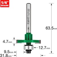Trend CRAFTPRO One Piece Slotting Router Cutter 4.7mm 31.8mm 1/4" Trend CRAFTPRO One Piece Slotting Router Cutter 4.7mm 31.8mm 1/4"