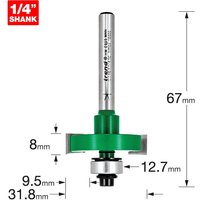 Trend CRAFTPRO One Piece Slotting Router Cutter 8mm 31.8mm 1/4" Trend CRAFTPRO One Piece Slotting Router Cutter 8mm 31.8mm 1/4"