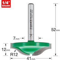 Trend CRAFTPRO Raised Panel Ogee Router Cutter 41mm 12mm 1/4" Trend CRAFTPRO Raised Panel Ogee Router Cutter 41mm 12mm 1/4"