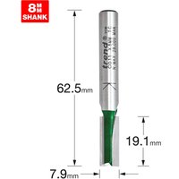 Trend CRAFTPRO Two Flute Straight Router Cutter 7.9mm 19.1mm 8mm Trend CRAFTPRO Two Flute Straight Router Cutter 7.9mm 19.1mm 8mm