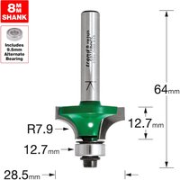 Trend CRAFTPRO Round Over and Ovolo Router Cutter 28.5mm 12.7mm 8mm Trend CRAFTPRO Round Over and Ovolo Router Cutter 28.5mm 12.7mm 8mm
