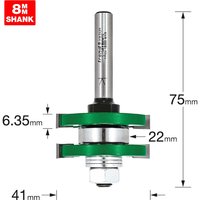 Trend CRAFTPRO Tongue and Groover Router Cutter Set 41mm 6.35mm 8mm Trend CRAFTPRO Tongue and Groover Router Cutter Set 41mm 6.35mm 8mm