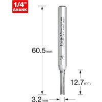Trend CRAFTPRO Two Flute Straight Router Cutter 3.2mm 12.7mm 1/4" Trend CRAFTPRO Two Flute Straight Router Cutter 3.2mm 12.7mm 1/4"
