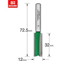 Trend CRAFTPRO Two Flute Straight Router Cutter