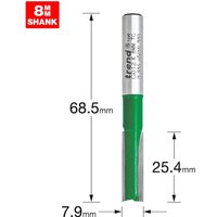 Trend CRAFTPRO Two Flute Straight Router Cutter 7.9mm 25.4mm 8mm Trend CRAFTPRO Two Flute Straight Router Cutter 7.9mm 25.4mm 8mm